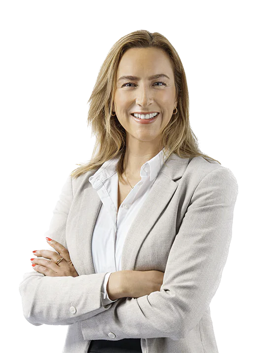 blonde woman smiling